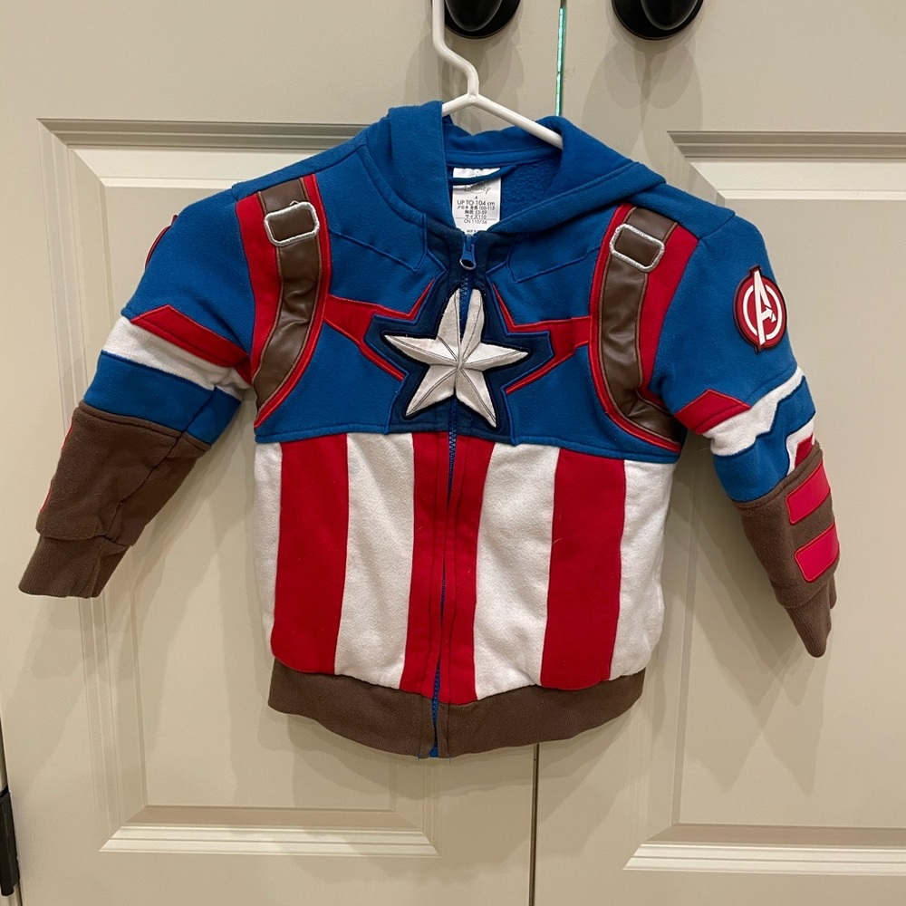 4T captain America zip hoodie by Disney